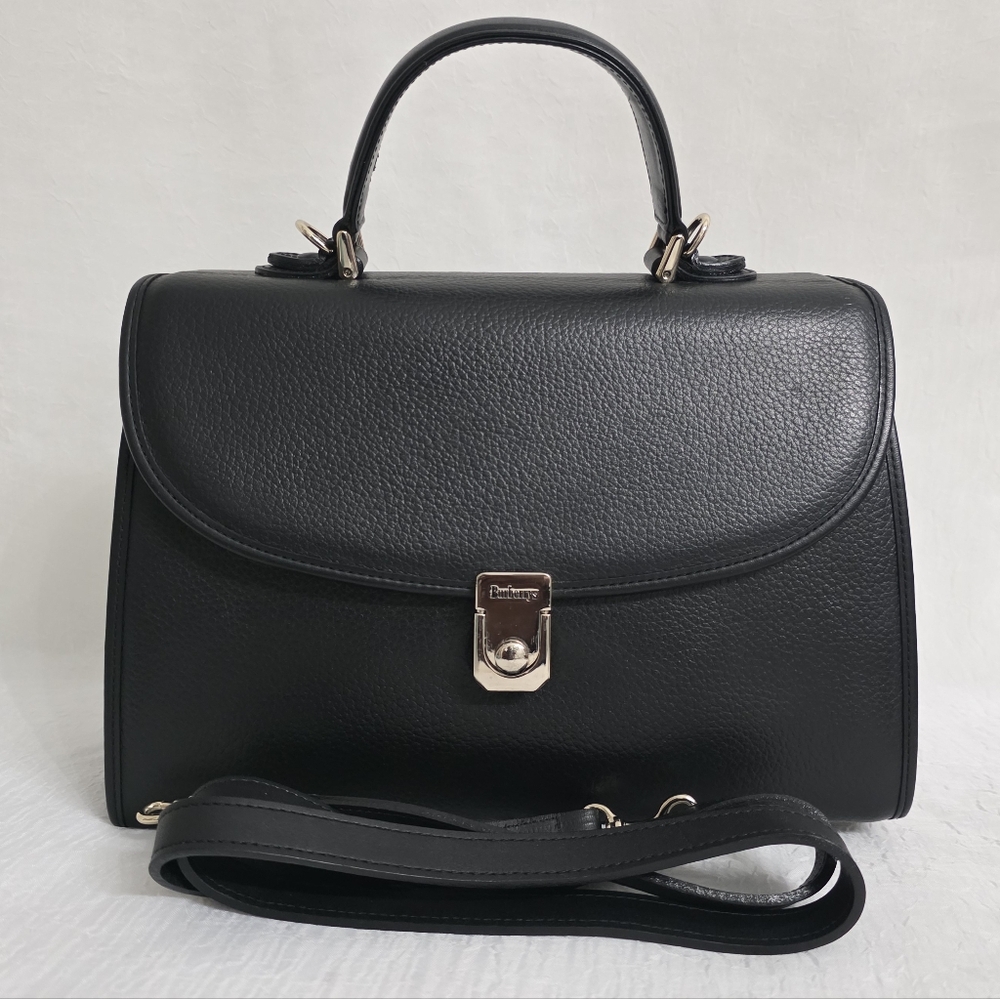 Auth Burberrys Inner Nova Check Top Handle Bag